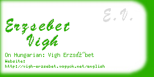 erzsebet vigh business card